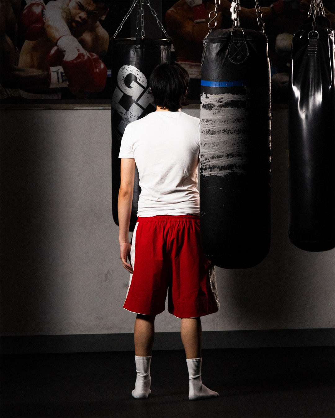 KIDDOS BOXING-STYLE PANTS \\ RED & CREAM