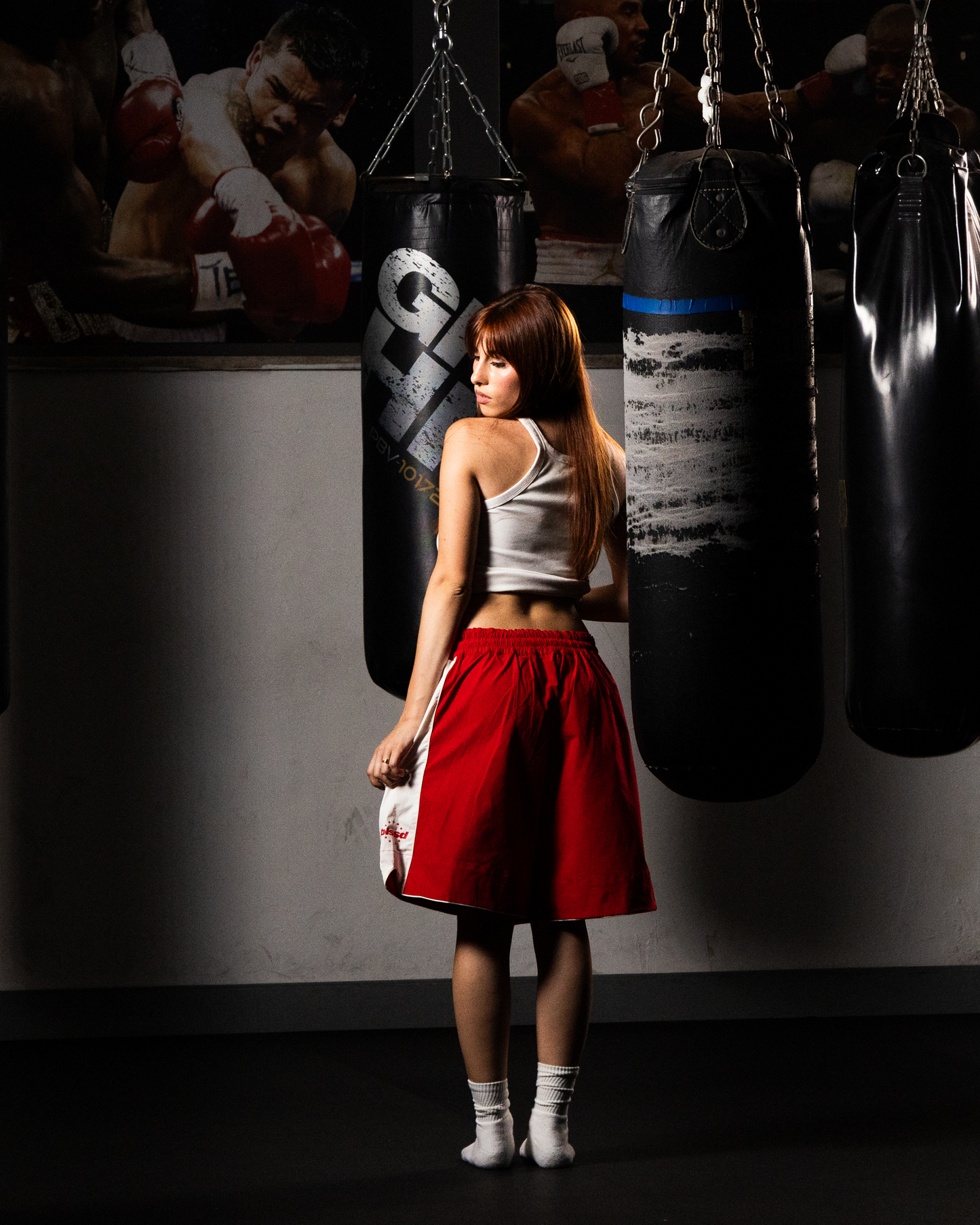 KIDDOS BOXING-STYLE PANTS \\ RED & CREAM
