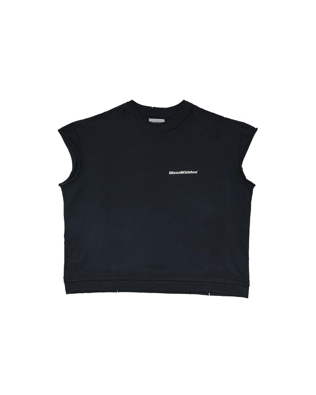 BLSSD CUT-OFF TEE \\ VINTAGE BLACK