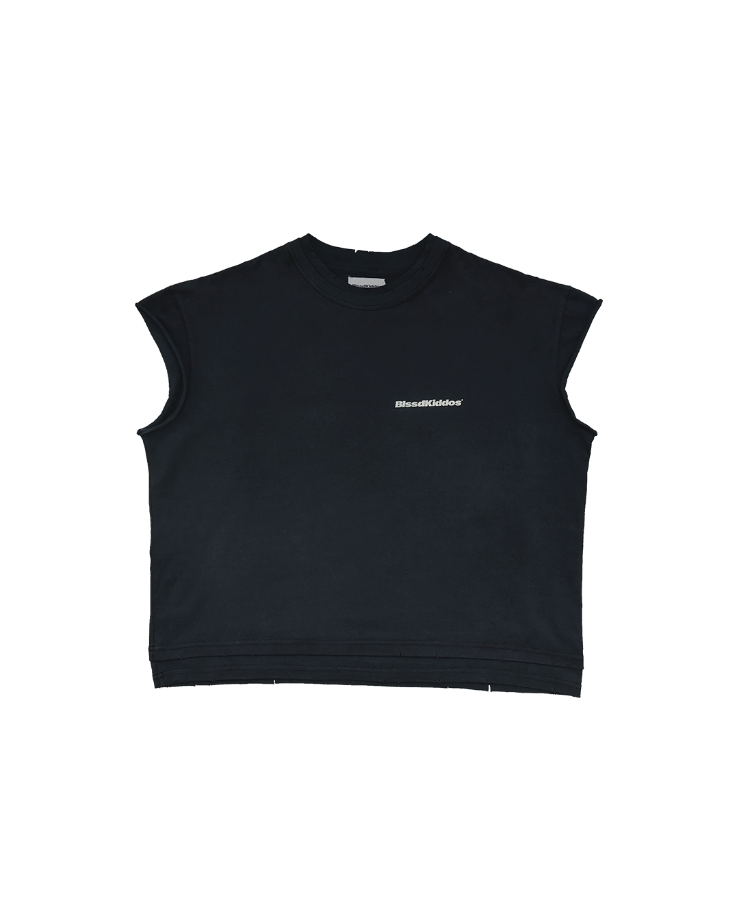 BLSSD CUT-OFF TEE \\ VINTAGE BLACK