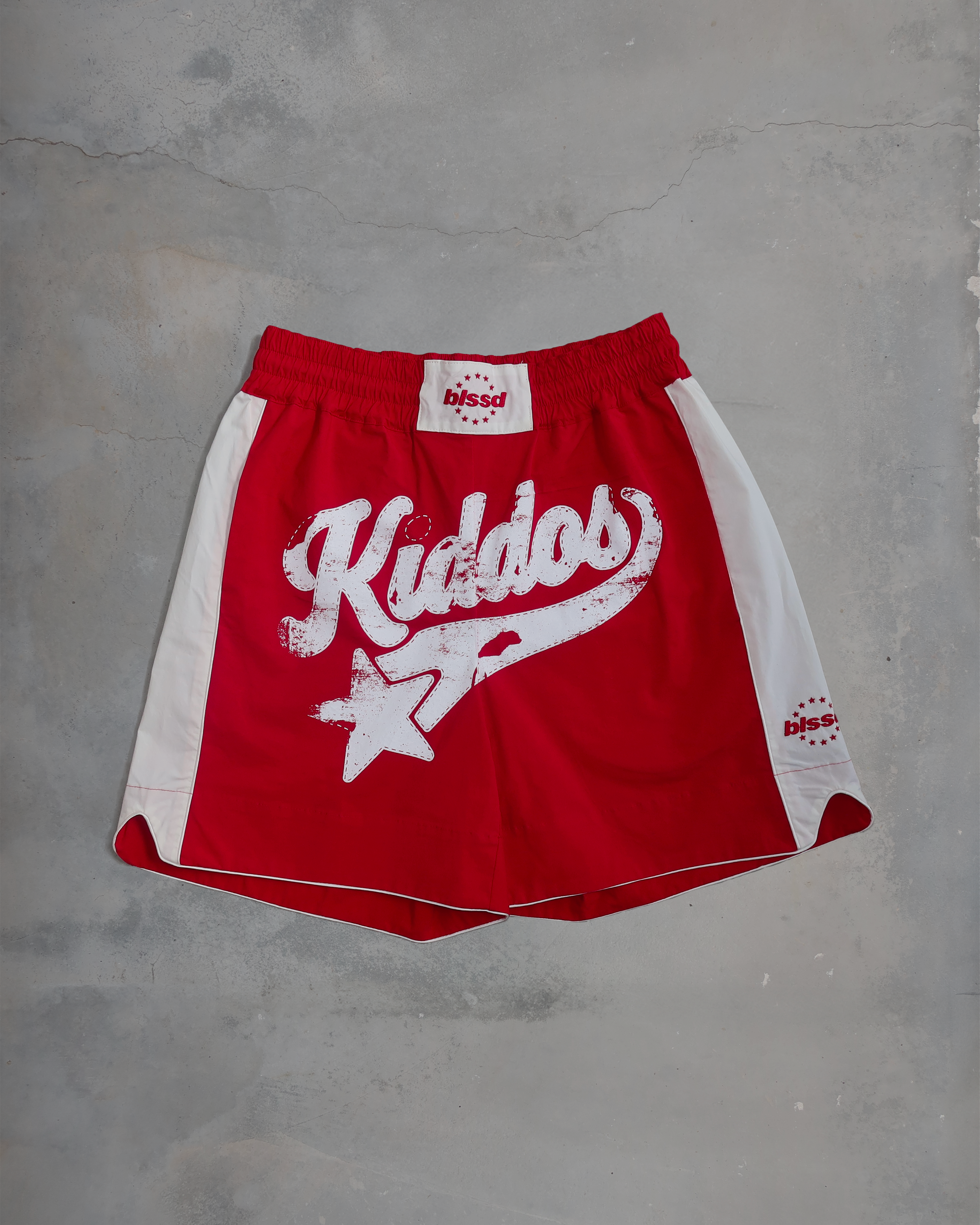 KIDDOS BOXING-STYLE PANTS \\ RED & CREAM